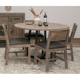 IFD Blacksmith Truffle Brown Oil Black 5pc Dining Room Set