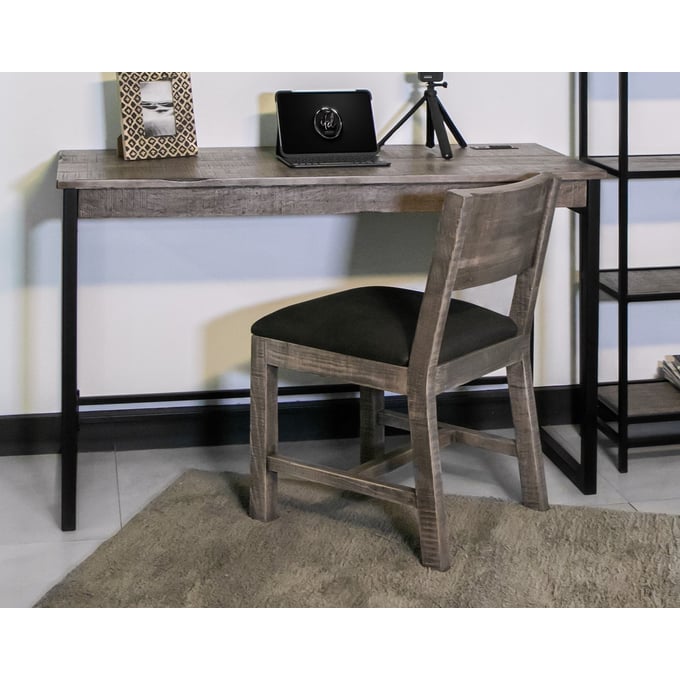 IFD Blacksmith Truffle Brown Oil Black Desk IFD-2321DSK