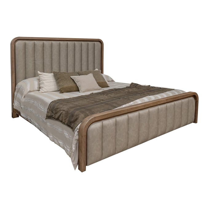 IFD Mezquite Brown Upholstered King Bed IFD-6622BED-EK