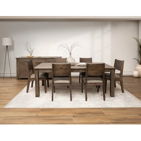 IFD Novus lodge Walnut Brown 7pc Dining Room Set