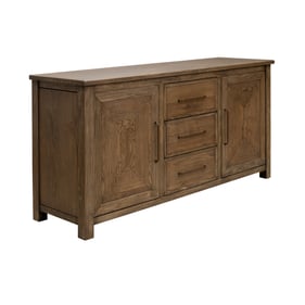 IFD Novus lodge Walnut Brown 3 Drawer Buffet