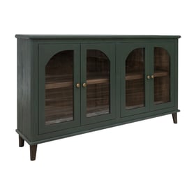 IFD Genova Forest Green 4 Glass Doors Console