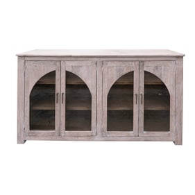 IFD Santa Monica White Wash 4 Door Console