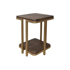 IFD Onix Mahogany Brown Chairside Table