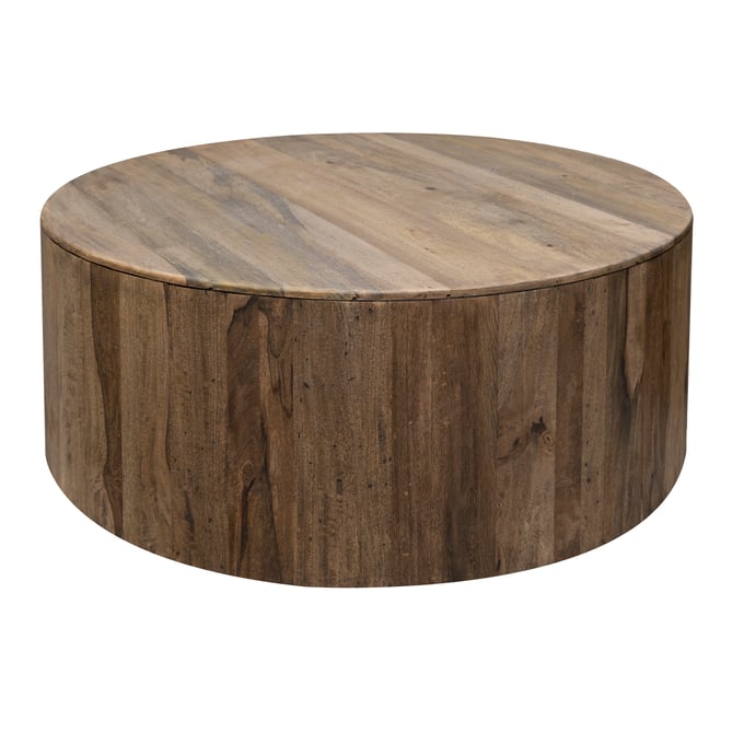 IFD Balam Almond Barrel Brown Cocktail Table IFD-4221CKT