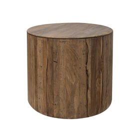 IFD Balam Almond Barrel Brown End Table