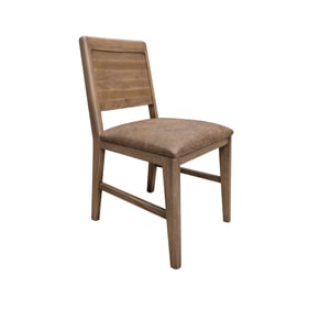 2 IFD Mezquite Brown Upholstered Seat Wooden Chairs