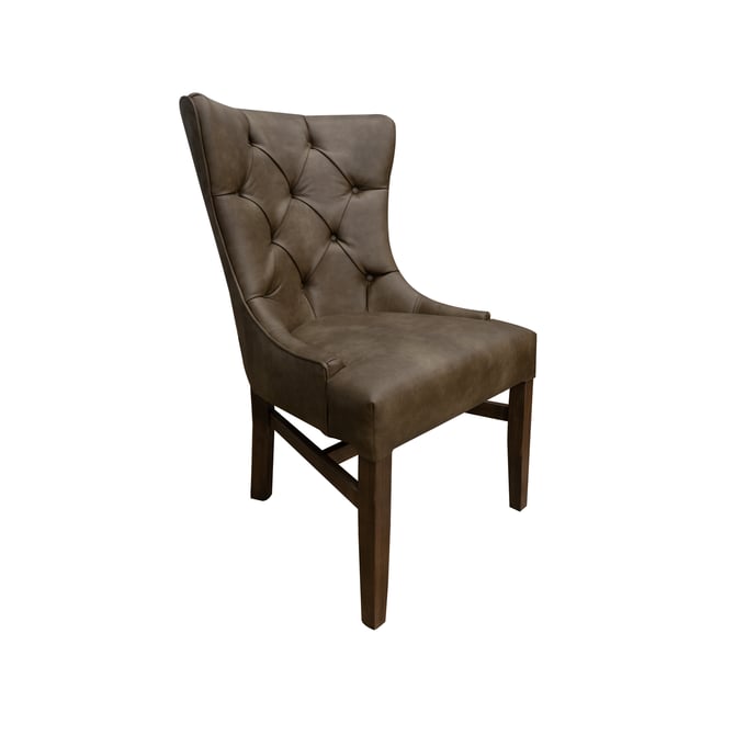 2 IFD Olivia Chocolate Upholstered Chairs IFD-1091CHUBN