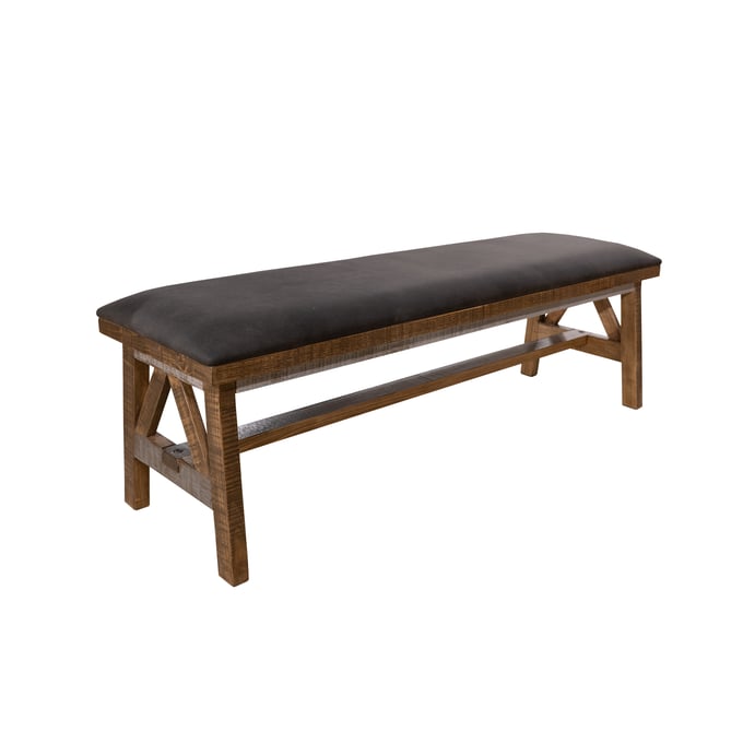 IFD Loft Brown Two Tone Gray Bench IFD-6443BEN