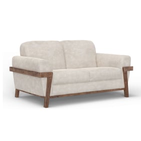 IFD Loft Brown Marfil Wooden Frame and Base Loveseat