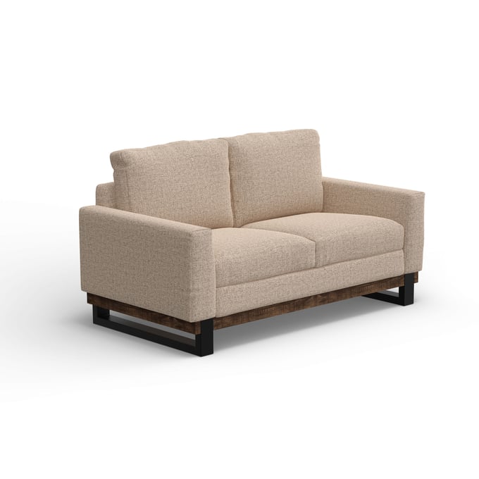 IFD Blackburn Capuccino Brown Metal and Wood Base Loveseat IFD-IUP778-LOV-175