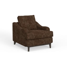 IFD Alfa Chocolate Brown Wooden Frame and Base Armchair