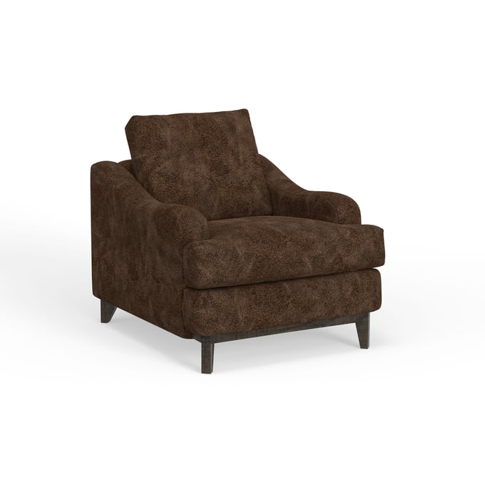 IFD Alfa Chocolate Brown Wooden Frame and Base Armchair IFD-IUP635-ACH-212