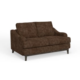 IFD Alfa Chocolate Brown Wooden Frame and Base Loveseat