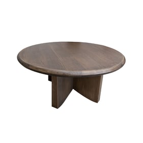 IFD Novus Lodge Walnut Brown Round Coffee Table