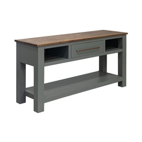 IFD Alban Sage Green Brown 1 Drawer Sofa Table