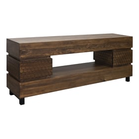 IFD Honey Barrel Brown 2 Drawers TV Stand