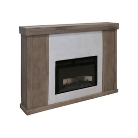 IFD Natural Parota Brown Cappuccino Fireplace Console