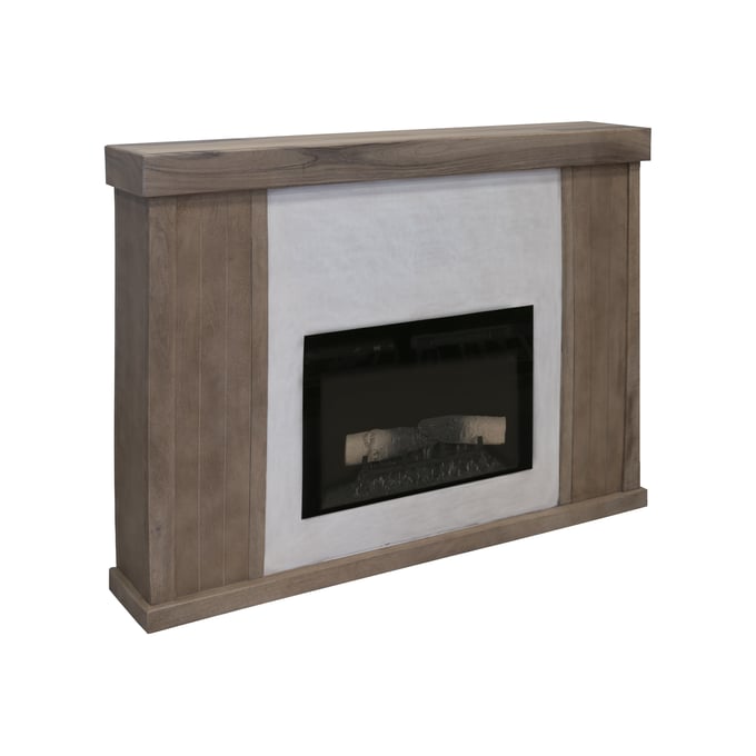 IFD Natural Parota Brown Cappuccino Fireplace Console IFD-8682EFP