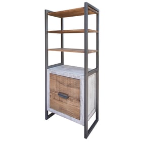 IFD Mita Honey Brown Ligh Gray 2 Drawer Bookcase