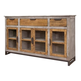 IFD Mita Honey Brown Ligh Gray 3 Drawer Console