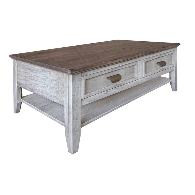 IFD Sahara Brown White 4 Drawer Cocktail Table IFD-2951CKT