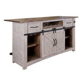 IFD Pueblo Light Gray Brown 2 Drawer Bar