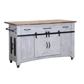 IFD Pueblo Light Gray Brown Kitchen Island