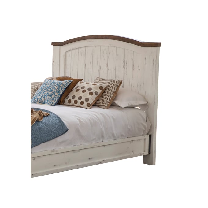 IFD Pueblo White Antiqued Queen Headboard IFD-360HDBD-Q