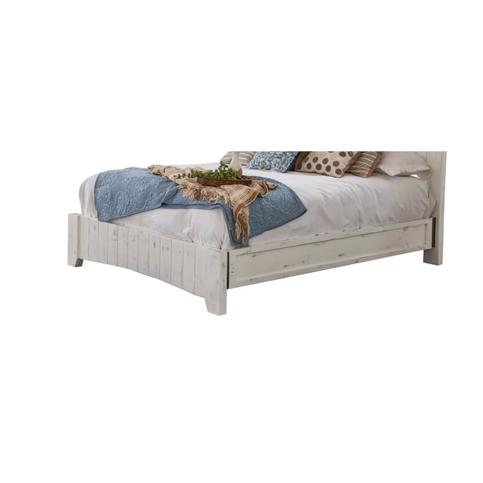 IFD Pueblo White Antiqued King Low Profile Footboard And Rail IFD-360PLTFRM-EK