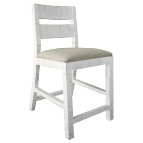 2 IFD Pueblo White Antiqued 24 Inch Barstools