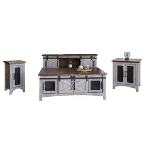 IFD Pueblo Gray 4pc Coffee Table Set