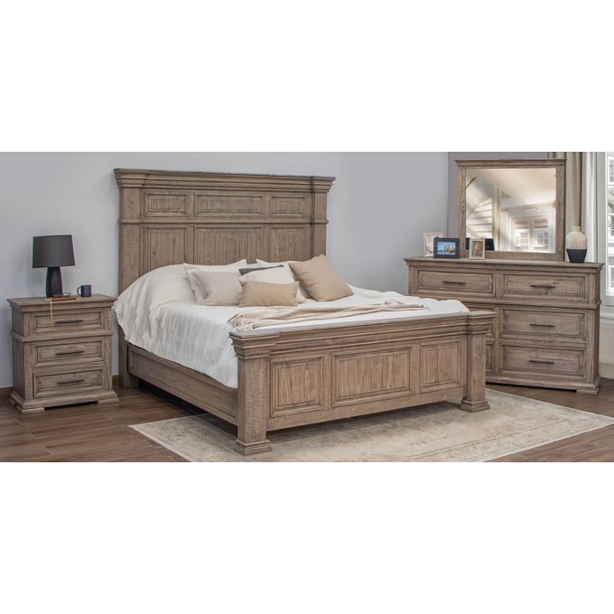 IFD Royal Sandy Brown 4pc Queen Bedroom Set IFD-3771-Q-BR-S4