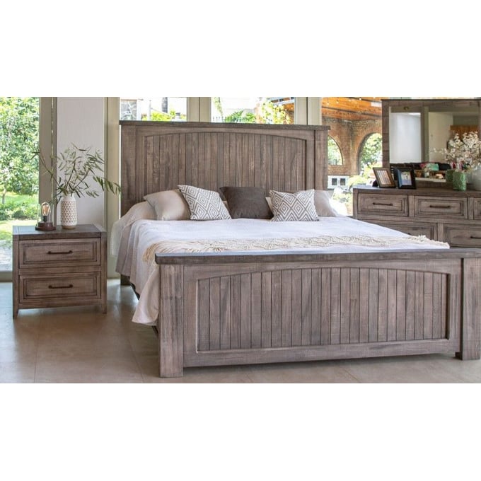 IFD Yellowstone Light Brown 2pc King Bedroom Set IFD-3871HBDEK-BR-S1