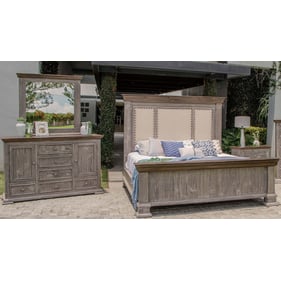 IFD Catalina Weathered Gray 4pc King Bedroom Set