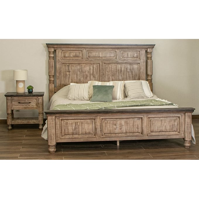 IFD Natural Stone Taupe Brown 2pc Queen Bedroom Set IFD-4091-QE-BR-S2