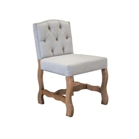 2 IFD Marquez Brown Ivory Upholstered Chairs