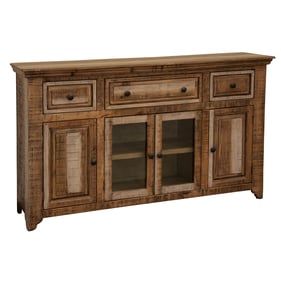 IFD Marquez Two Tone Light Brown 3 Drawer Console