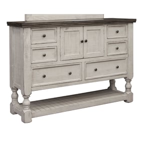 IFD Stone Ivory Antiqued Weathered Gray 2 Door Dresser