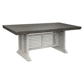 IFD Stone Ivory Antiqued Weathered Gray Dining Table