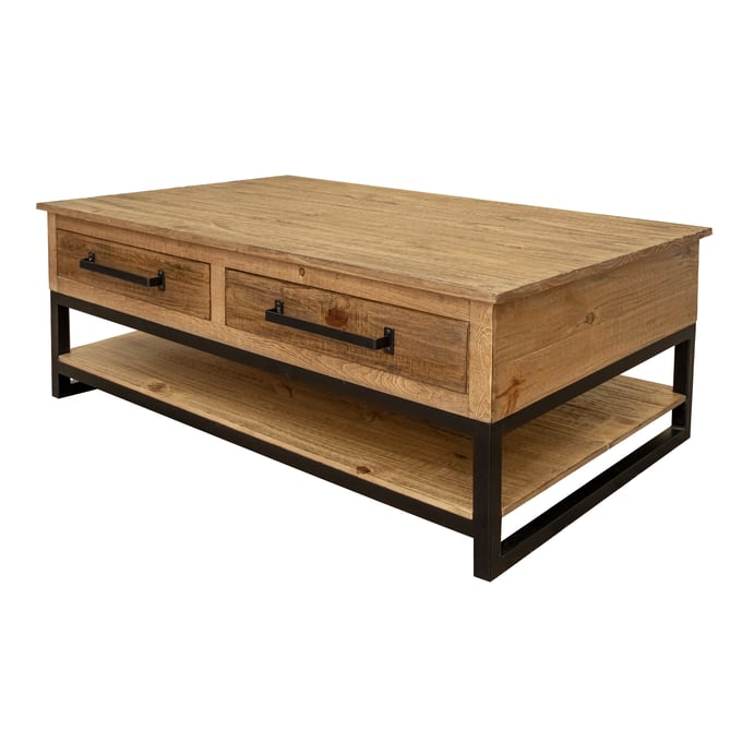 IFD Olivo Natural Brown 4 Drawer Cocktail Table IFD-5411CKT