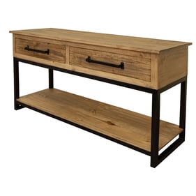 IFD Olivo Natural Brown 2 Drawer Sofa Table