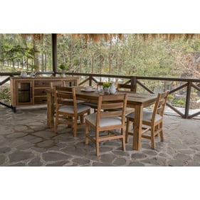 IFD Olivo Natural Brown 7pc Dining Room Set