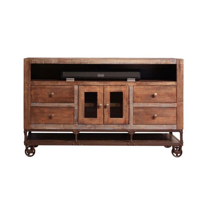 IFD Urban Gold Brown Golden Undertones 62 Inch TV Stand IFD-560STAND-62