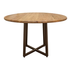 IFD Tulum Natural Brown Round Dining Table