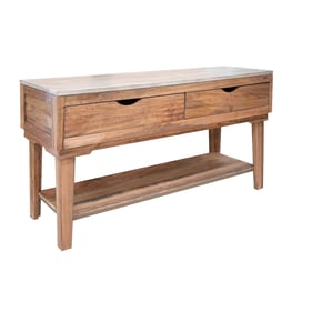 IFD Tulum Natural Brown 2 Drawer Sofa Table