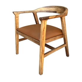 IFD Tulum Natural Brown Solid Wood Chair