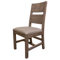 Solid wood Chair, w/ Gray Fabric Seat