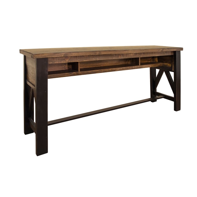 IFD Loft Two Tone Gray Brown Counter Height Sofa Table IFD-6441SBT