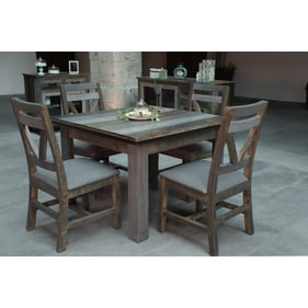 IFD Loft Two Tone Gray Brown 42 Inch 5pc Dining Room Set